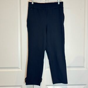 Universal Standard Smart Signature Pull On Slim Leg Ponte Pants Navy Blue 10-12